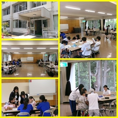「夏休み学習会の様子」
