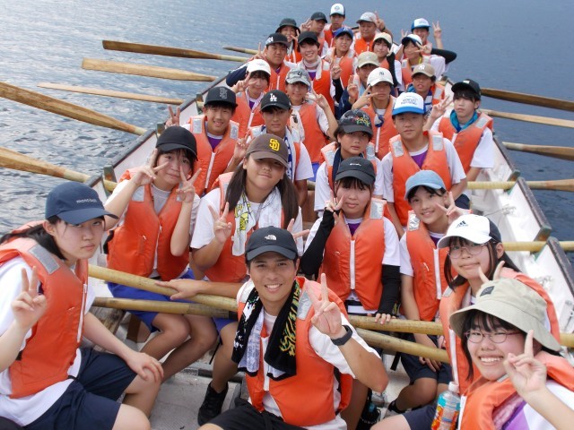 海の上でハイチーズ！